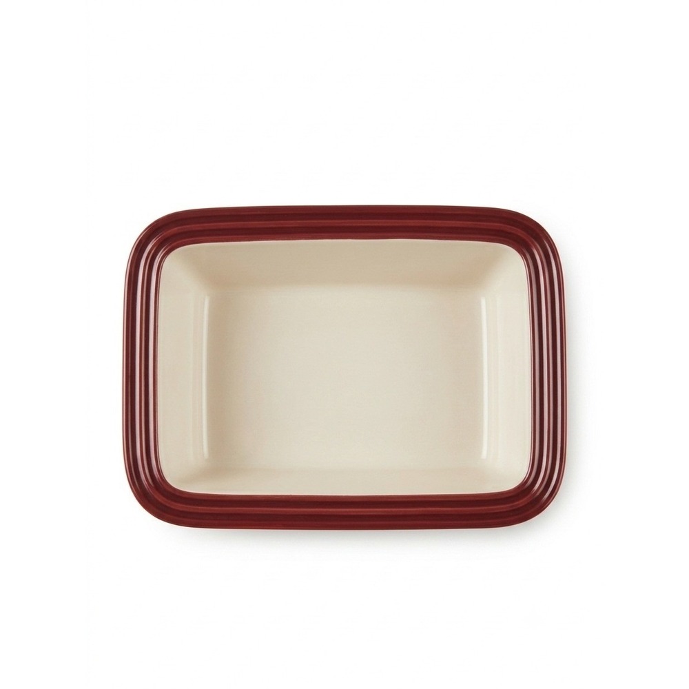 Le Creuset Stoneware Rectangular Baking Dish 6.5x4.5 28oz Burgundy Cerise Red